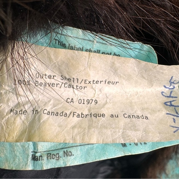 Vintage Beaver Fur Trapper Hat Aviator Brown Tie Ear Flaps Size XL - Picture 8 of 10